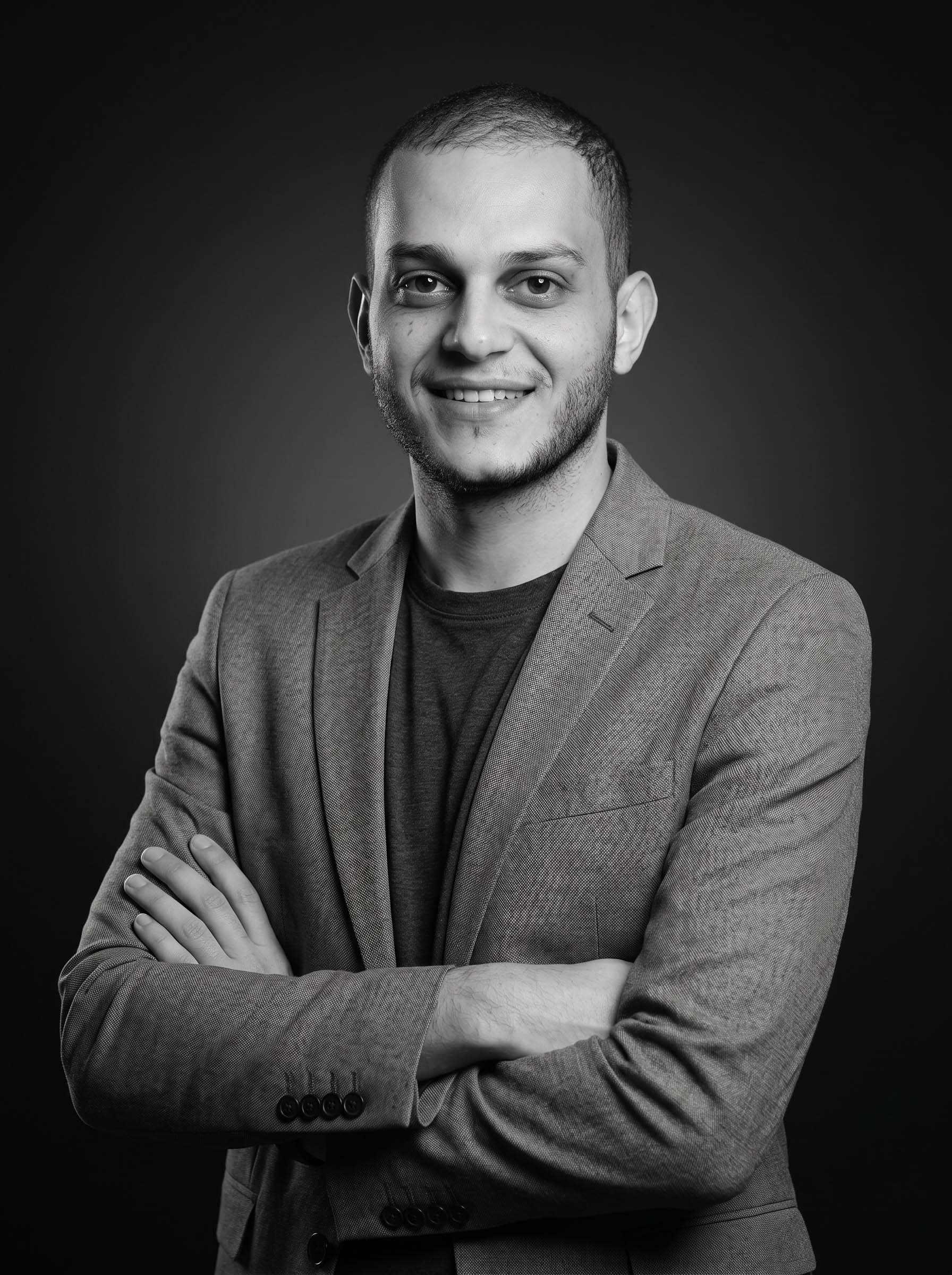 Nawwaf Al Atwani, Production Manager at CREA8 standing medium shot